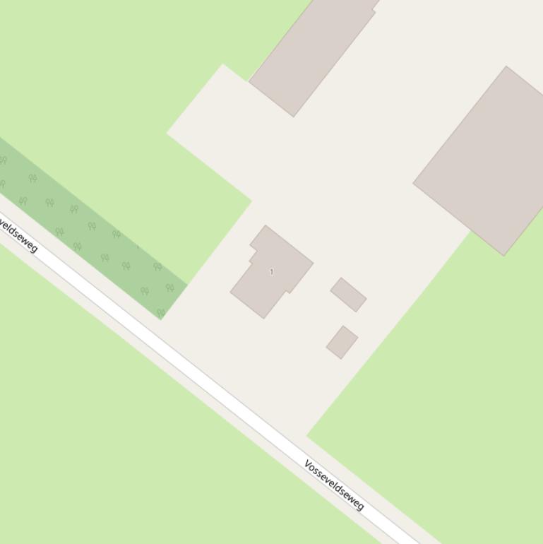 Kaart van de Vosseveldseweg.