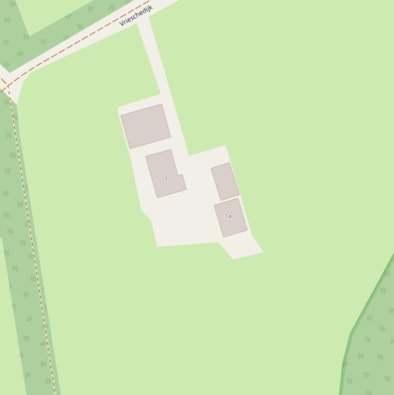 Kaart van de Vrieschedijk.