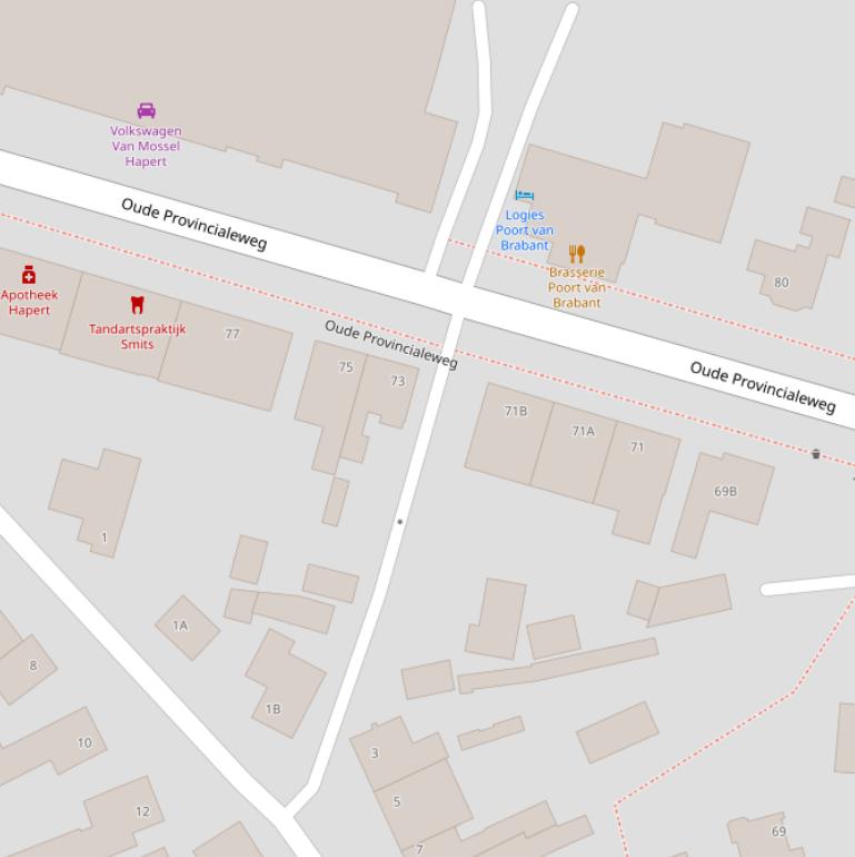 Kaart van het Vrijerspad.