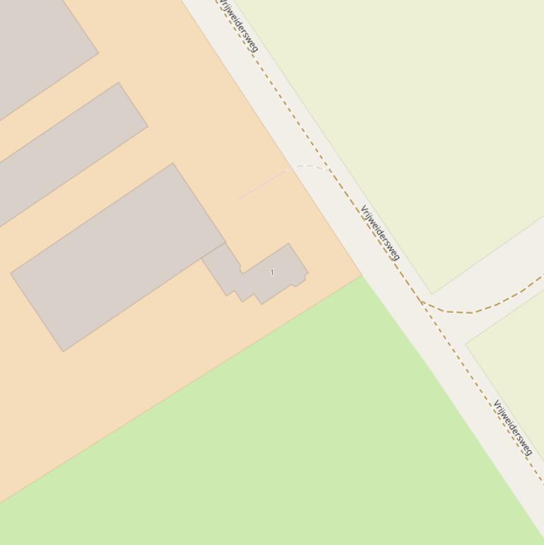 Kaart van de Vrijweidersweg.