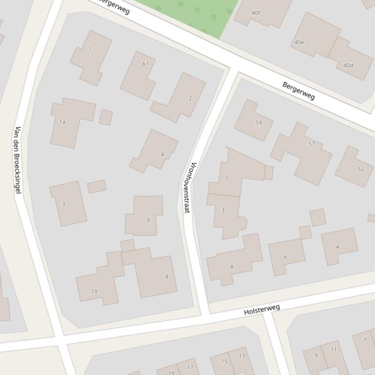 Kaart van de Vronhovenstraat.