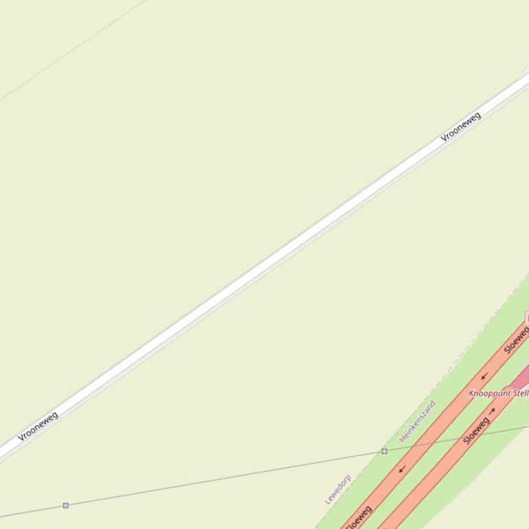 Kaart van de Vrooneweg.