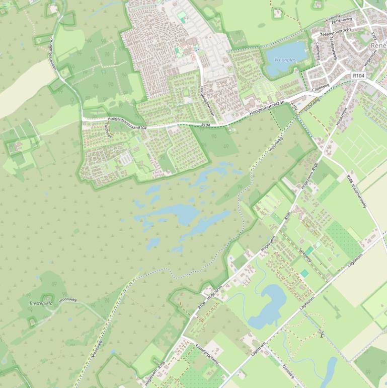 Kaart van de Vroonweg.