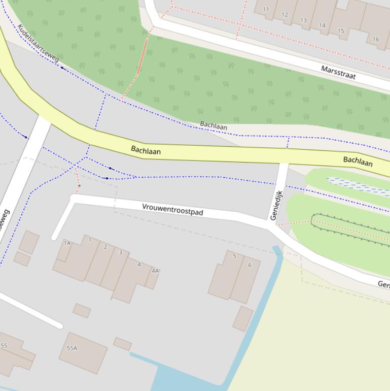 Kaart van het Vrouwentroostpad.