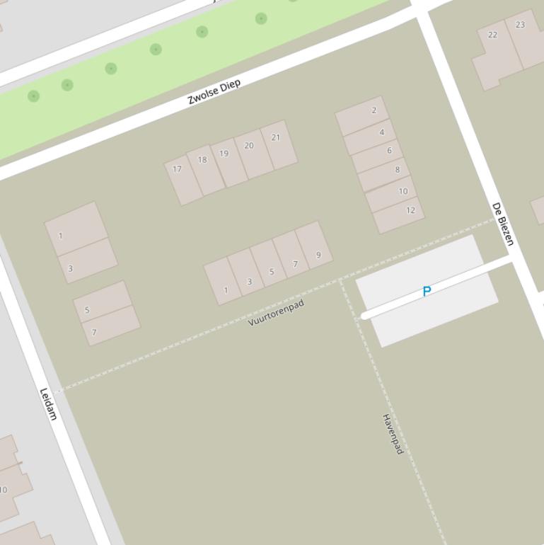 Kaart van het Vuurtorenpad.