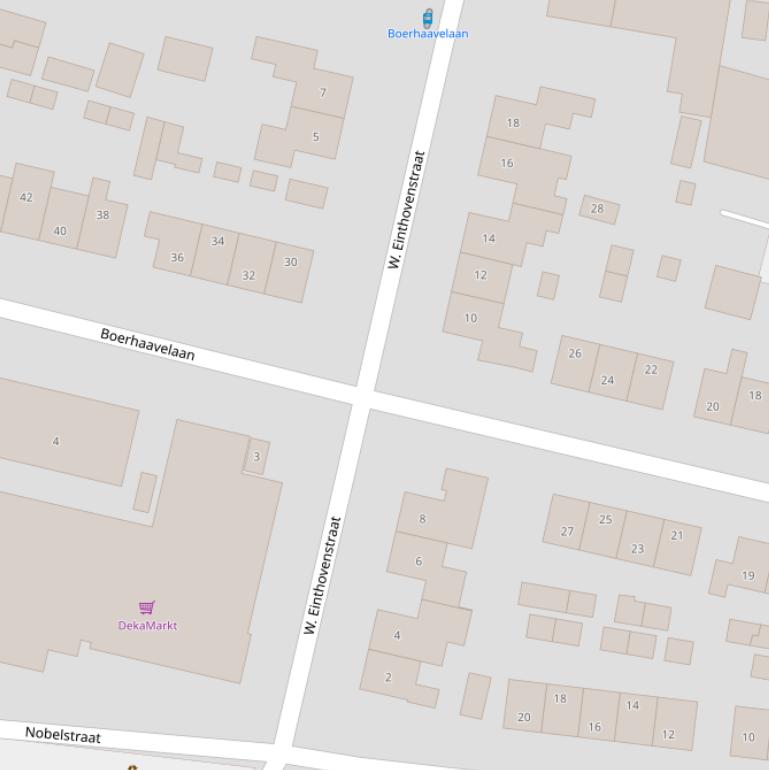 Kaart van de W. Einthovenstraat.