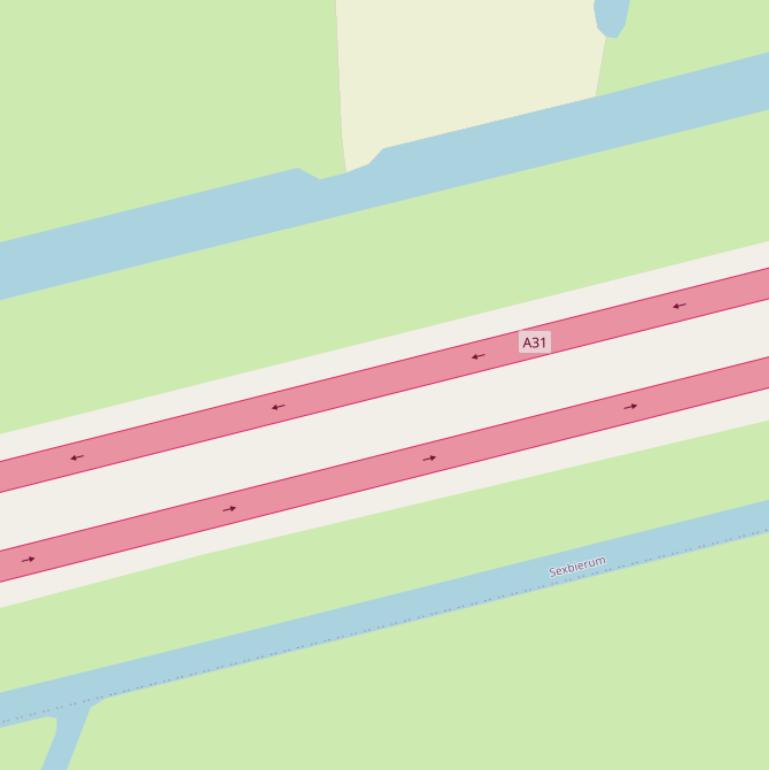 Kaart van  Waadseewei.