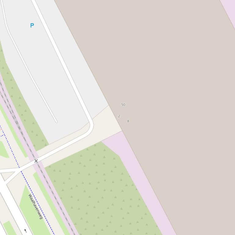 Kaart van de Waalhavenweg.