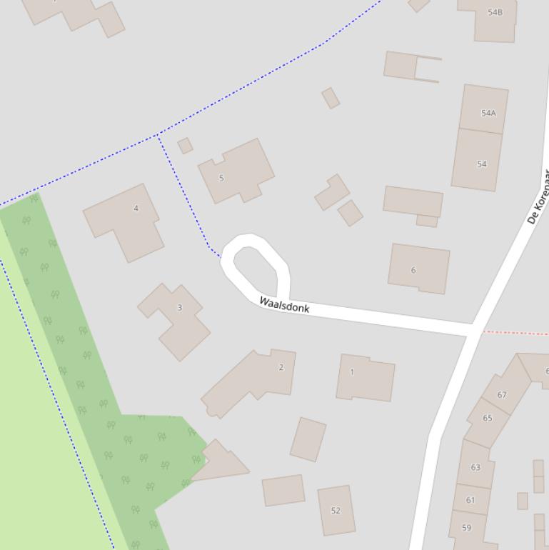 Kaart van  Waalsdonk.