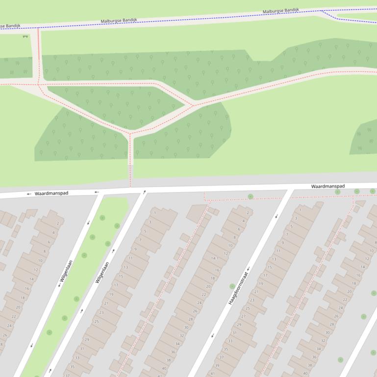 Kaart van het Waardmanspad.