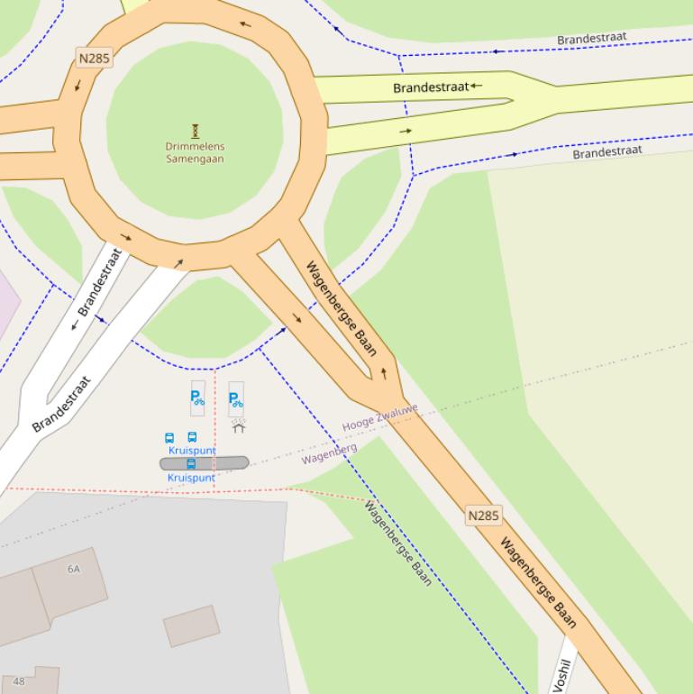 Kaart van  Wagenbergse Baan.