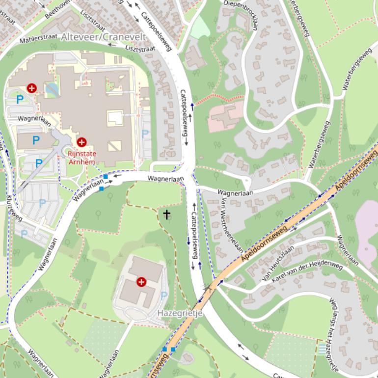 Kaart van de Wagnerlaan.