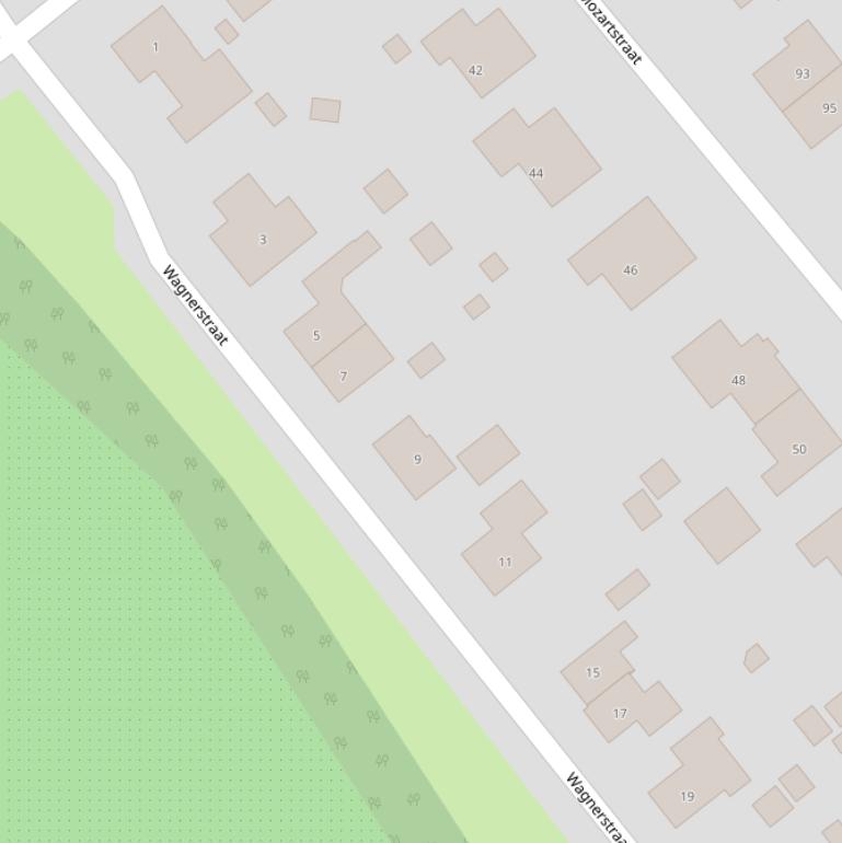 Kaart van de Wagnerstraat.