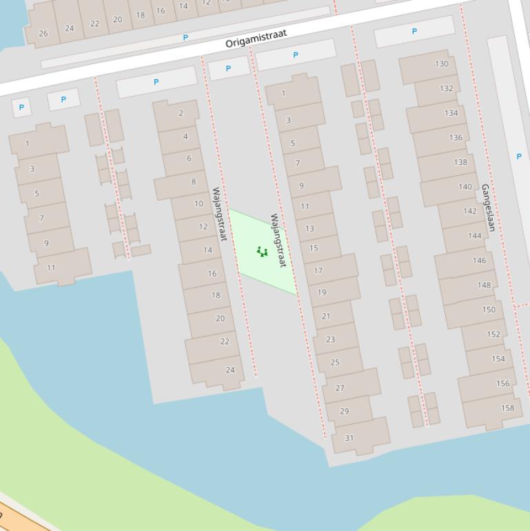 Kaart van de Wajangstraat.