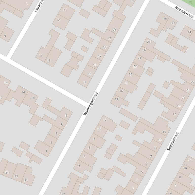 Kaart van de Walburgisstraat.