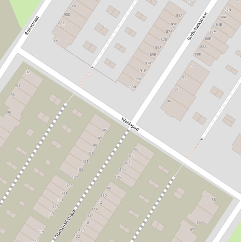 Kaart van het Waldapad.