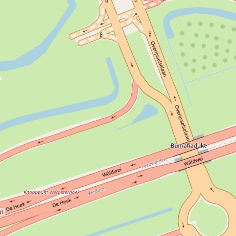 Kaart van  Wâldwei.