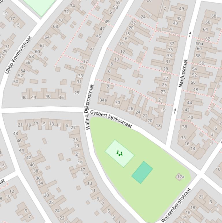 Kaart van de Waling Dijkstrastraat.