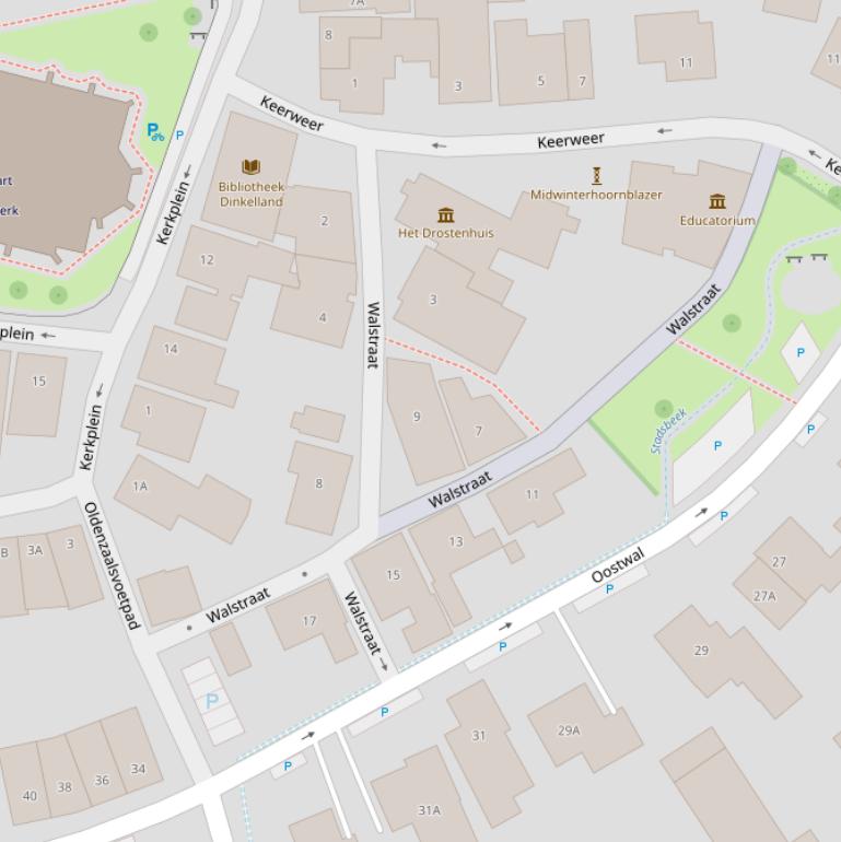 Kaart van de Walstraat.