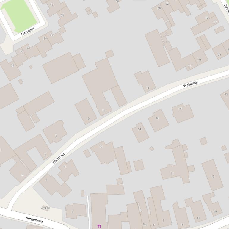 Kaart van de Walstraat.