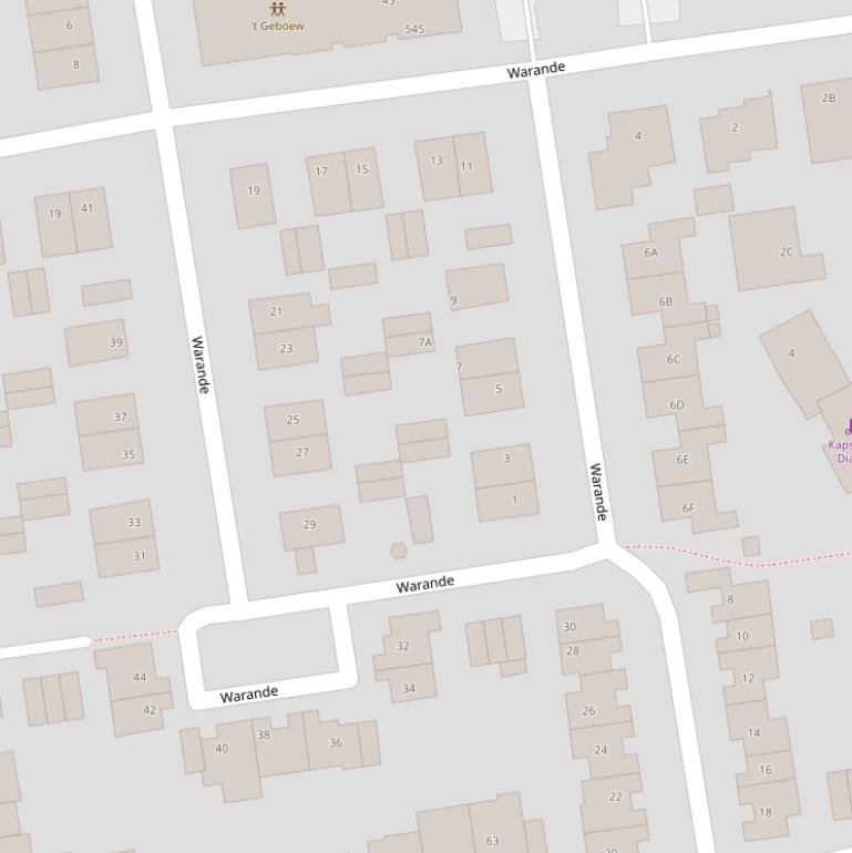 Kaart van  Warande.