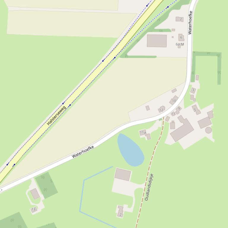 Kaart van  Waterhoefke.