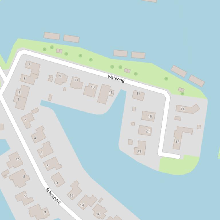Kaart van  Watering.
