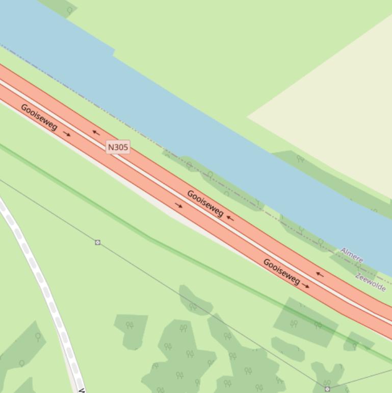 Kaart van de Waterlandseweg.