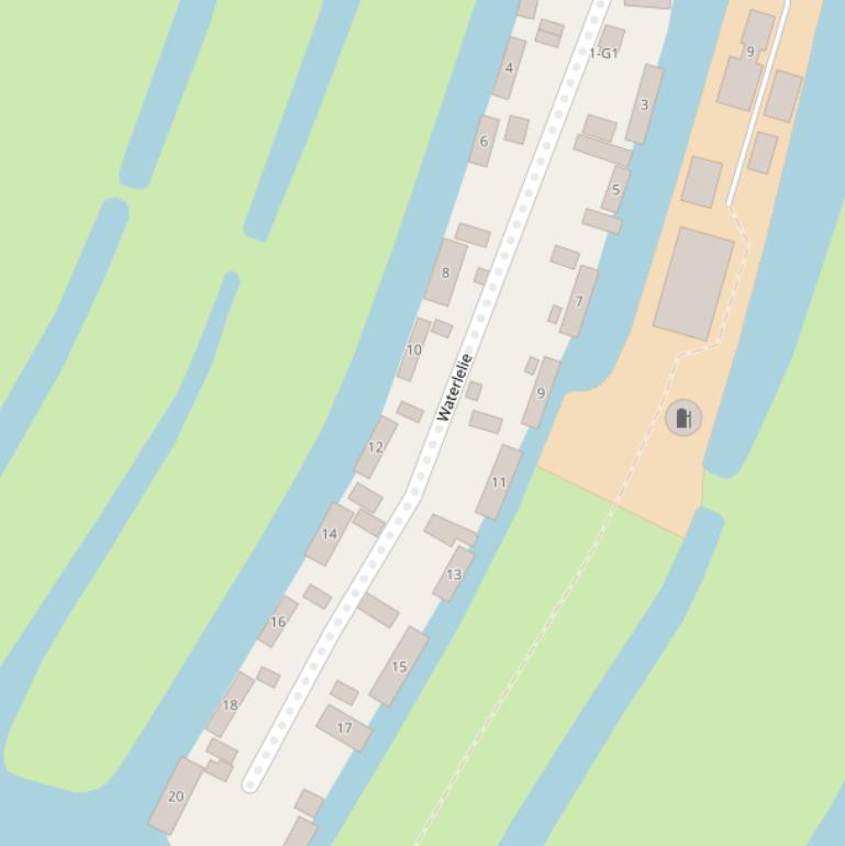 Kaart van  Waterlelie.