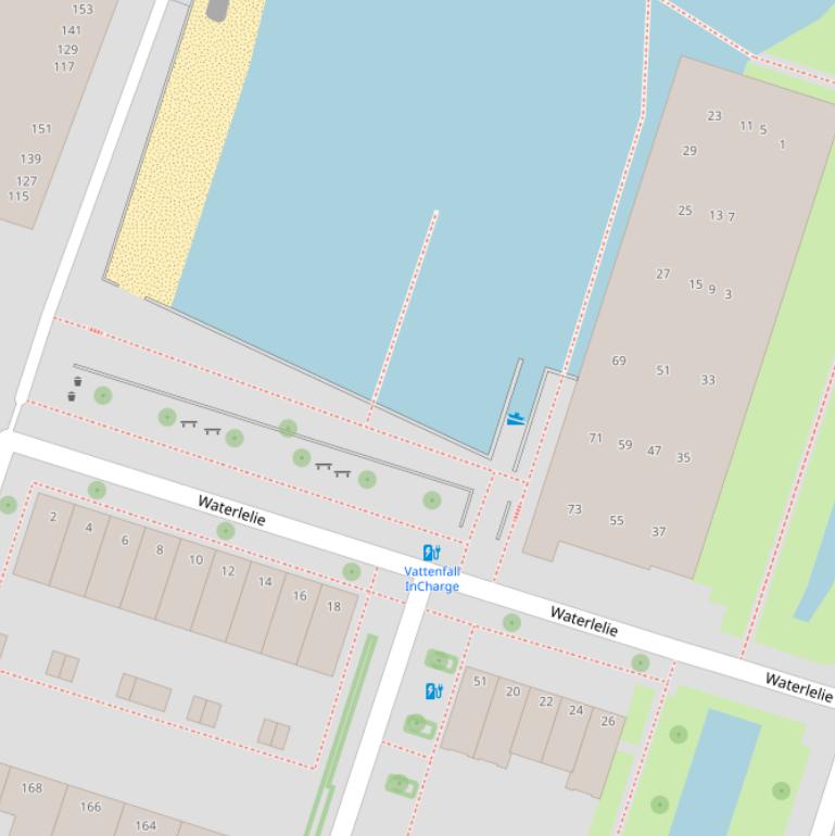 Kaart van  Waterlelie.