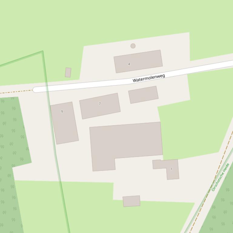 Kaart van de Watermolenweg.