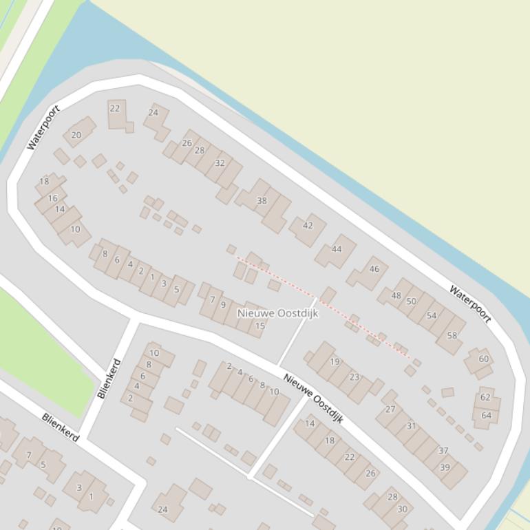 Kaart van de Waterpoort.