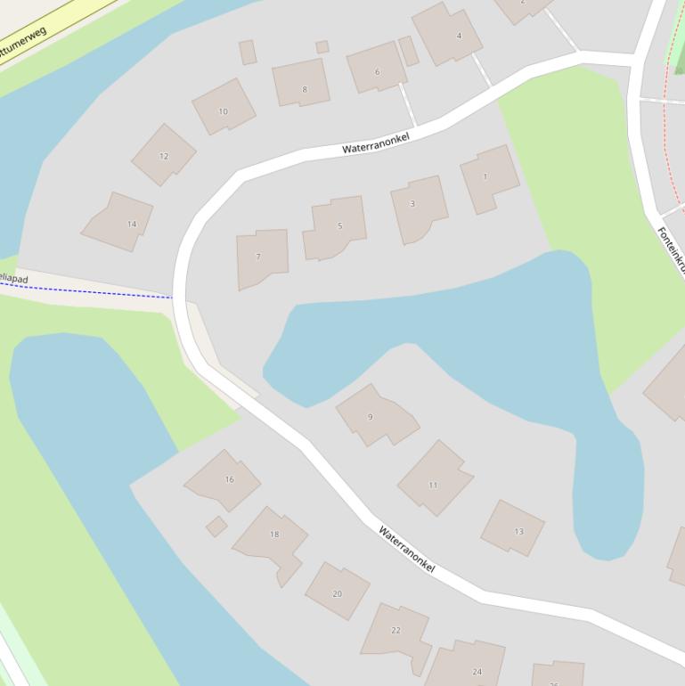 Kaart van  Waterranonkel.