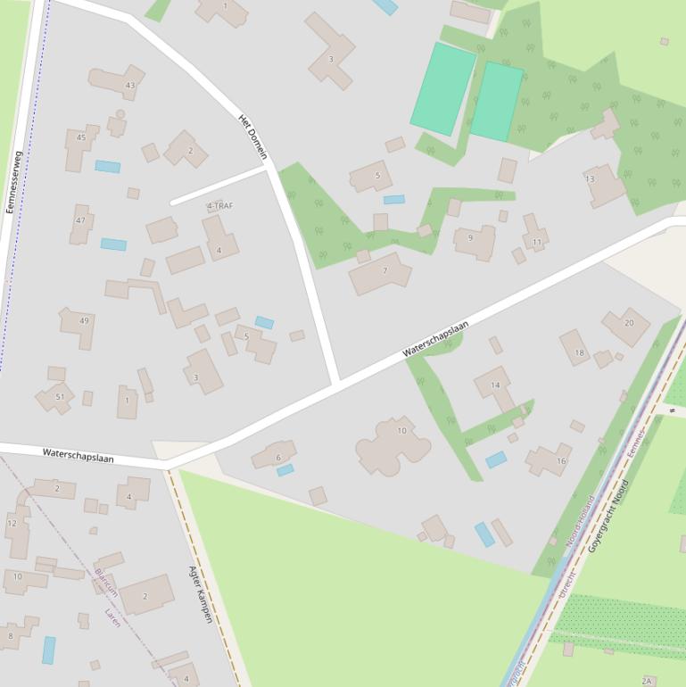 Kaart van de Waterschapslaan.