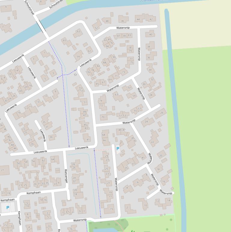 Kaart van  Watersnip.