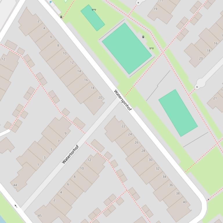 Kaart van de Waterspinhof.