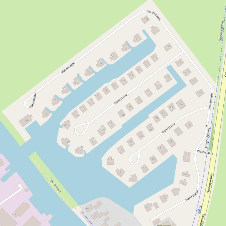 Kaart van  Waterstaete.