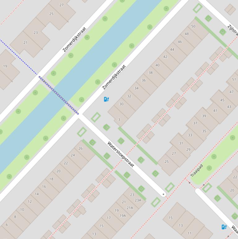 Kaart van de Waterstoepstraat.