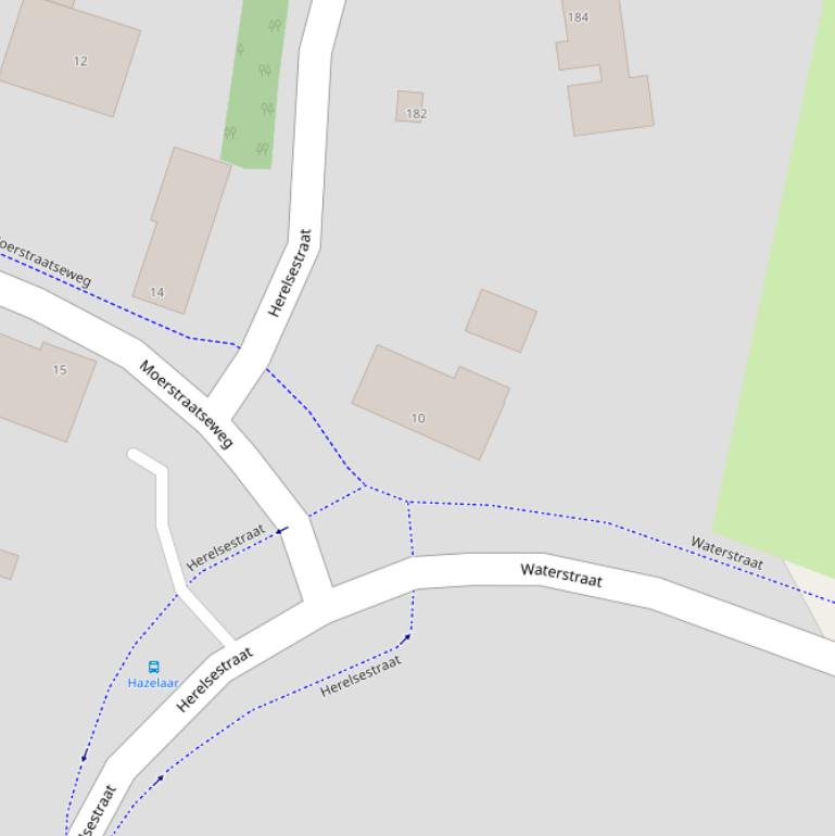 Kaart van de Waterstraat.