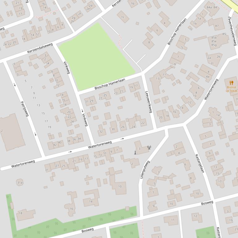 Kaart van de Watertorenweg.