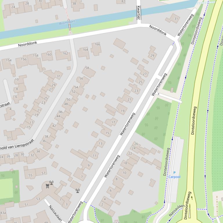 Kaart van de Watertorenweg.