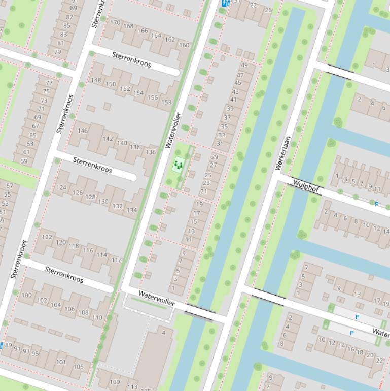 Kaart van  Waterviolier.