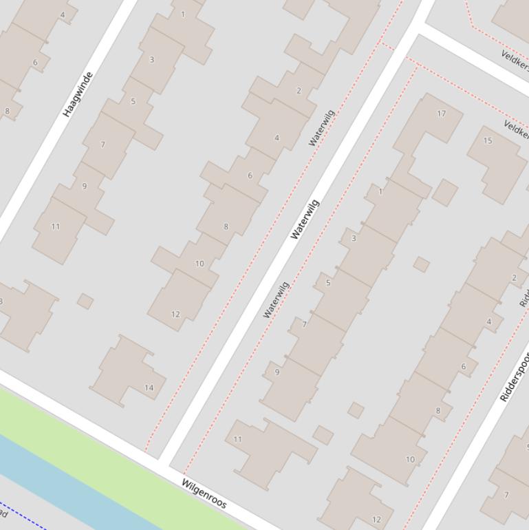 Kaart van  Waterwilg.
