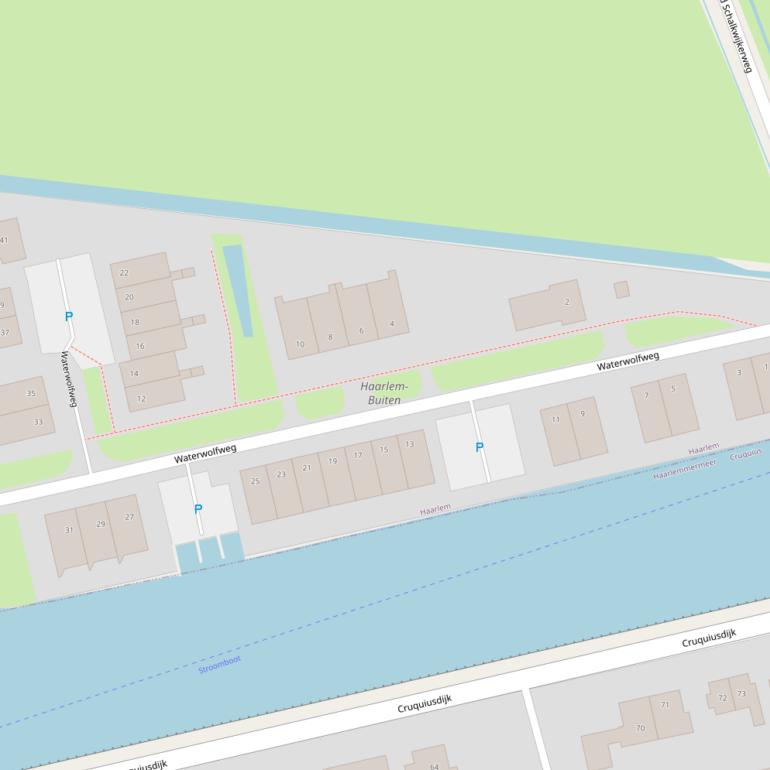 Kaart van de Waterwolfweg.