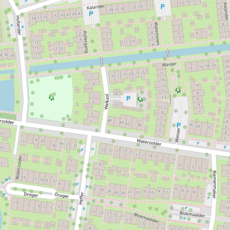 Kaart van  Waterzolder.