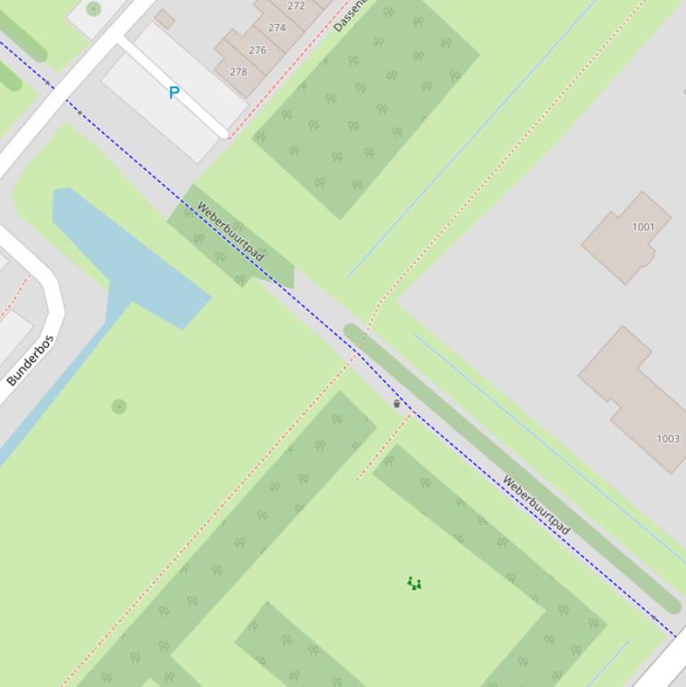 Kaart van het Weberbuurtpad.