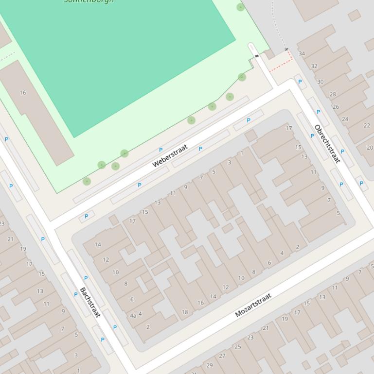 Kaart van de Weberstraat.