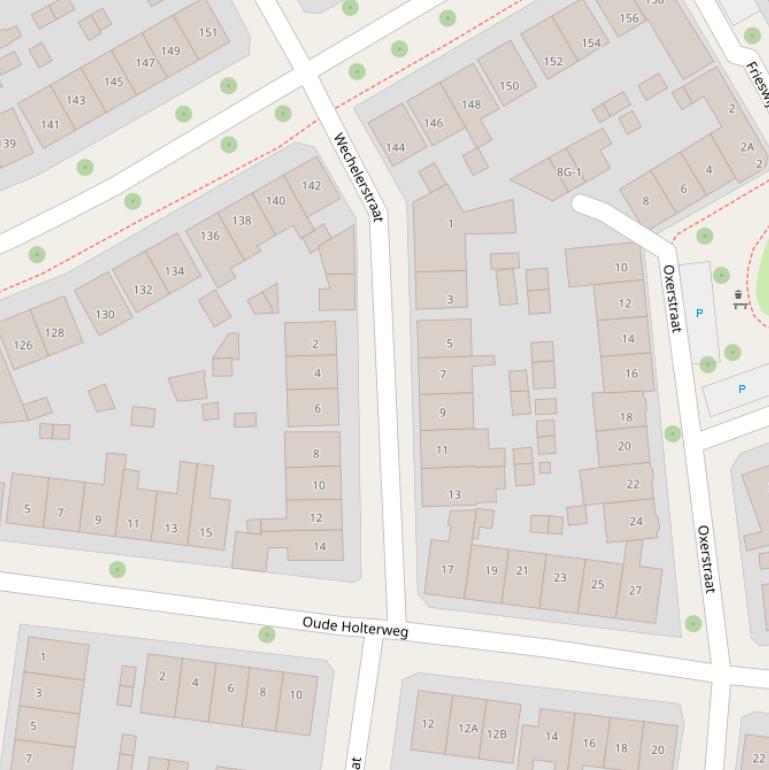 Kaart van de Wechelerstraat.