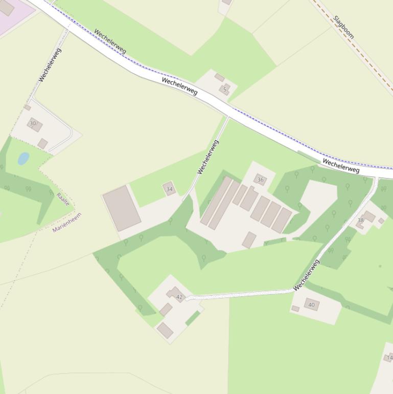 Kaart van de Wechelerweg.