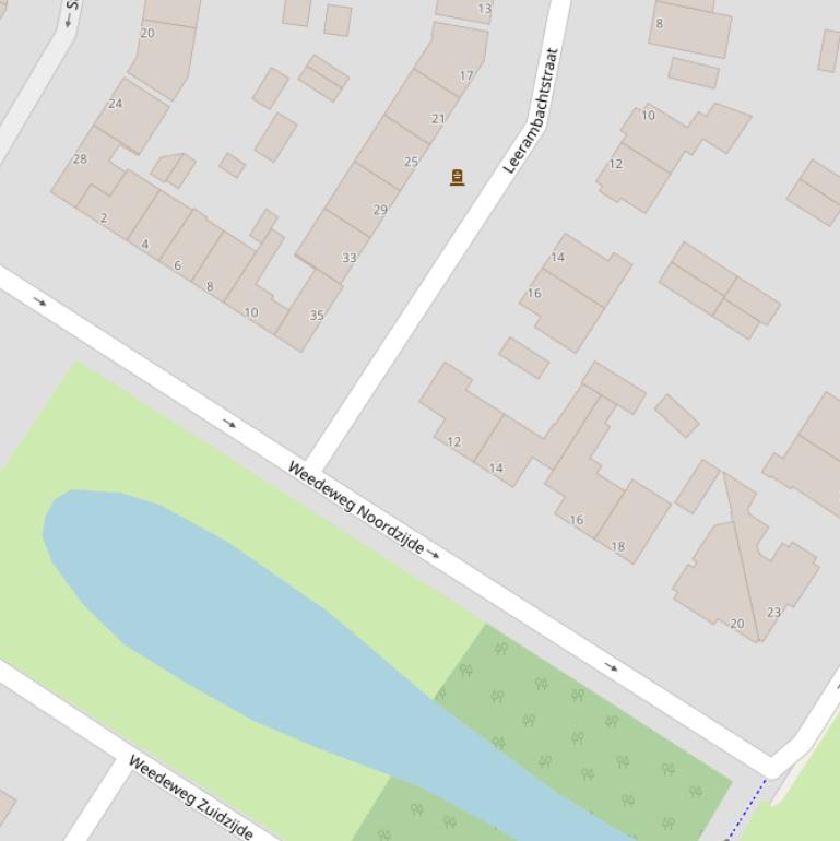 Kaart van  Weedeweg N.Z..